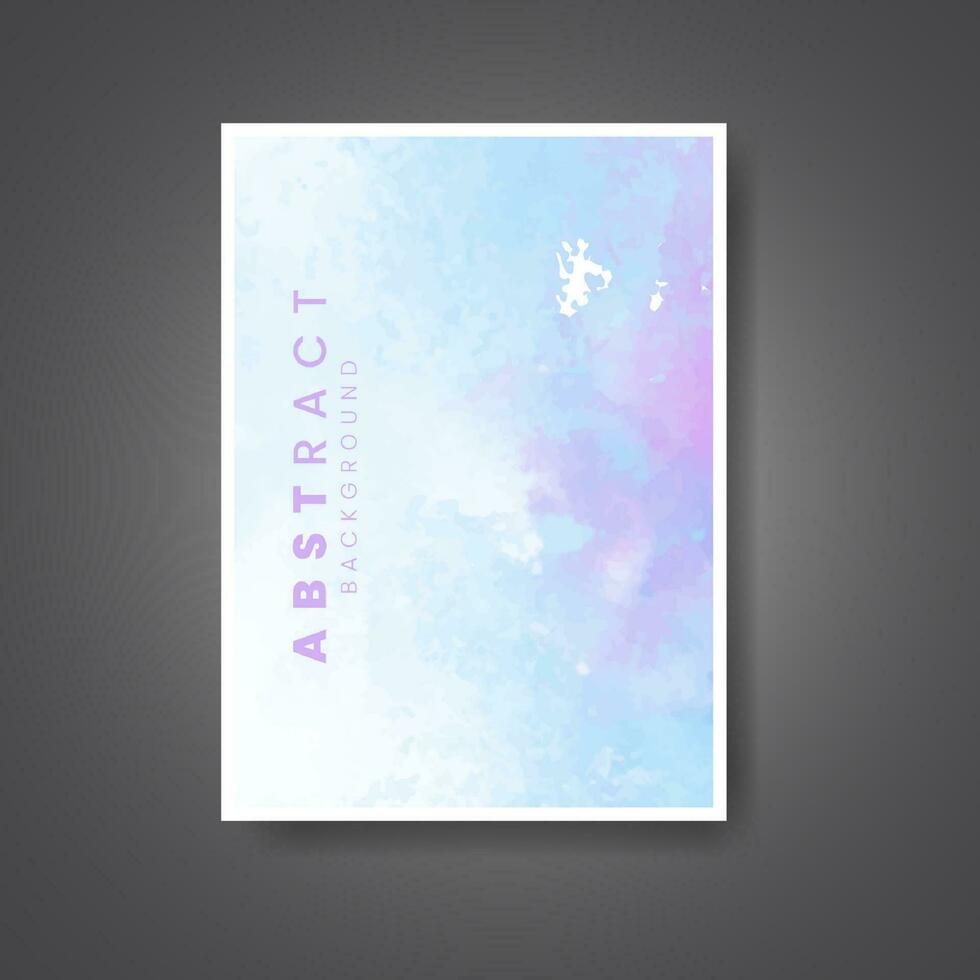 Cover template with watercolor background. Design for your cover, date, postcard, banner, logo. vector