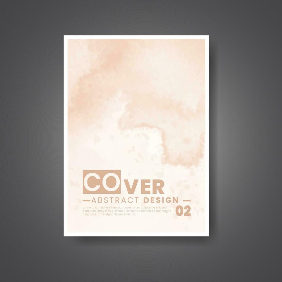 Cover template with watercolor background. Design for your cover, date, postcard, banner, logo. vector