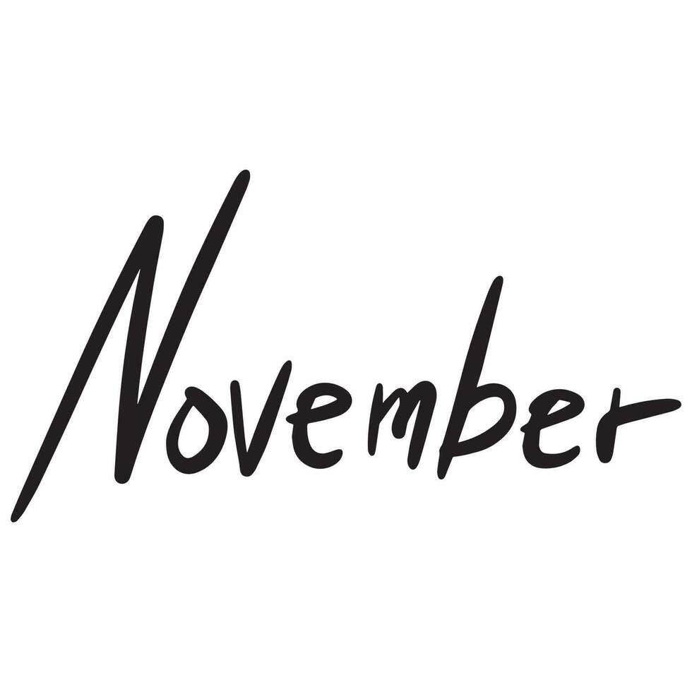 noviembre moderno escrito citar ,bien para gráfico diseño recursos, panfletos, letras, carteles, pancartas, libros, y más. vector