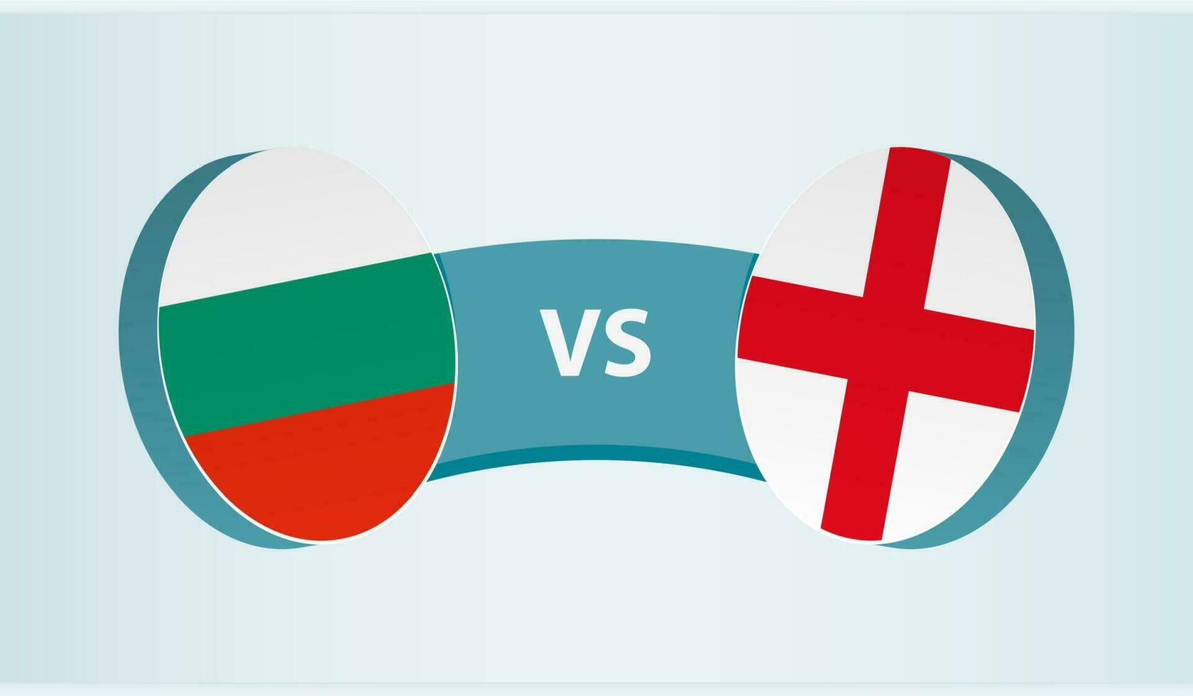 Bulgaria versus England, team sports competition concept. vector