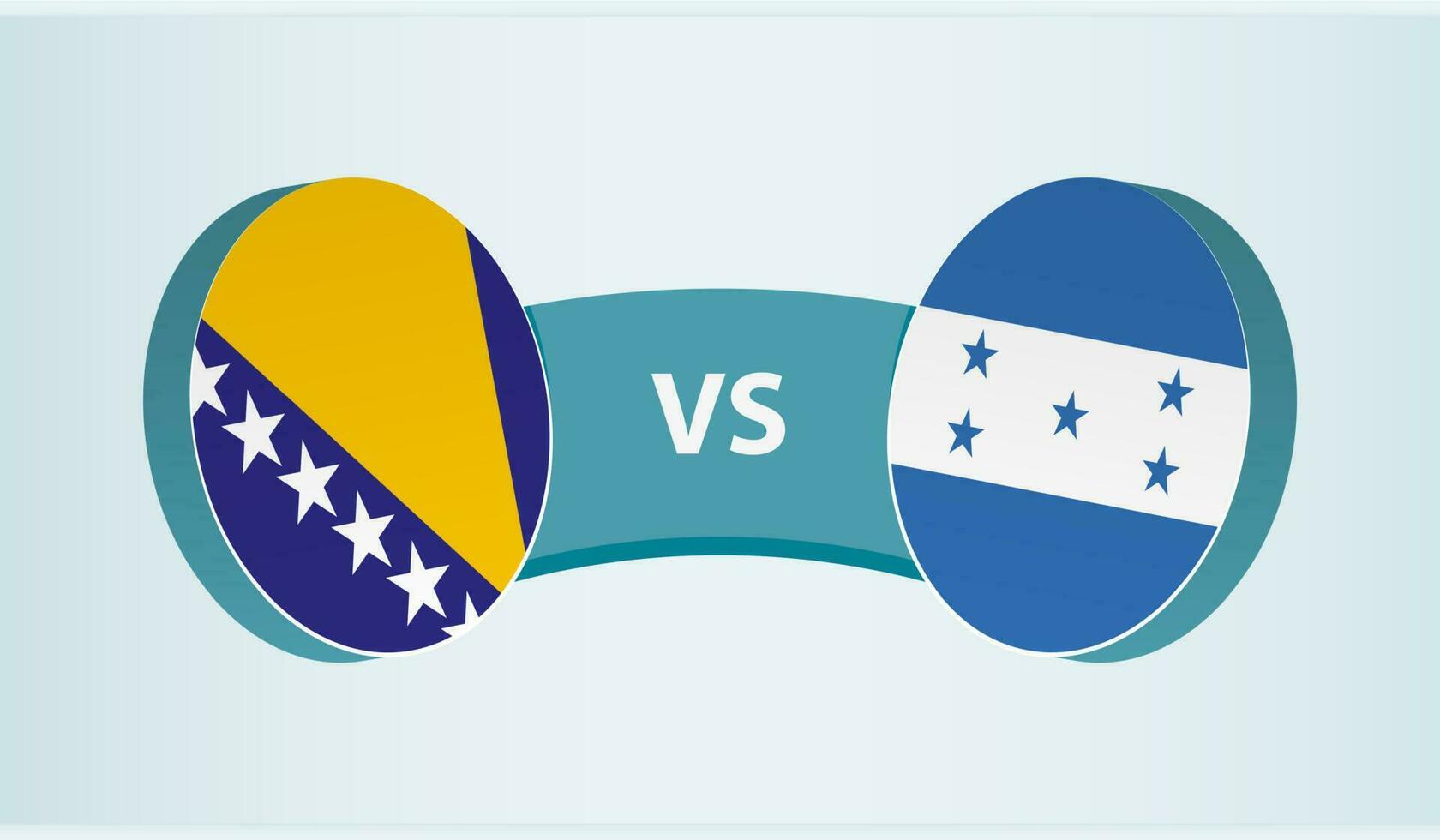 Bosnia and Herzegovina versus Honduras, team sports competition concept. vector