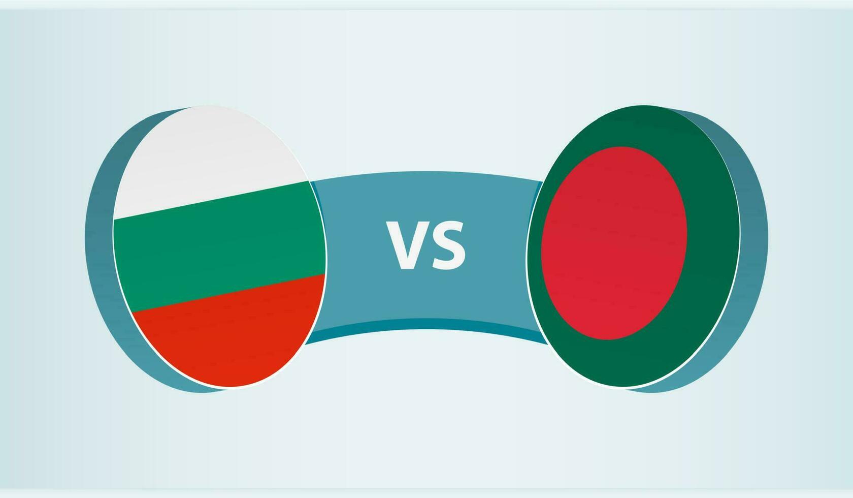 Bulgaria versus bangladesh, equipo Deportes competencia concepto. vector