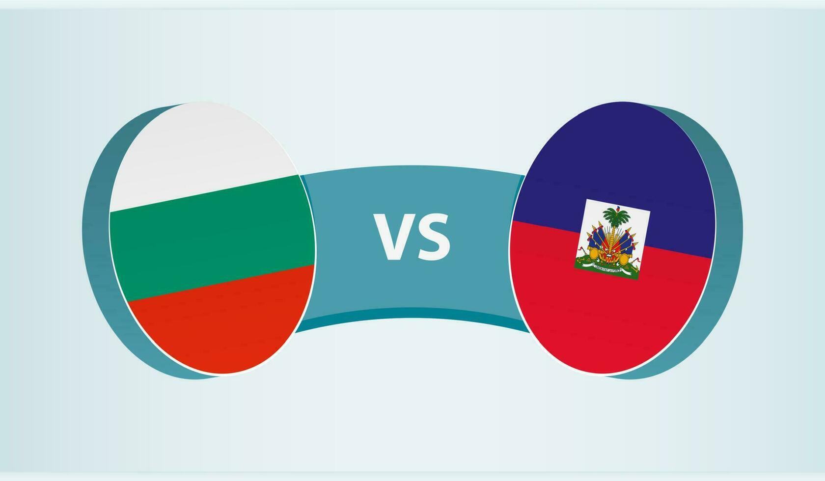 Bulgaria versus Haití, equipo Deportes competencia concepto. vector