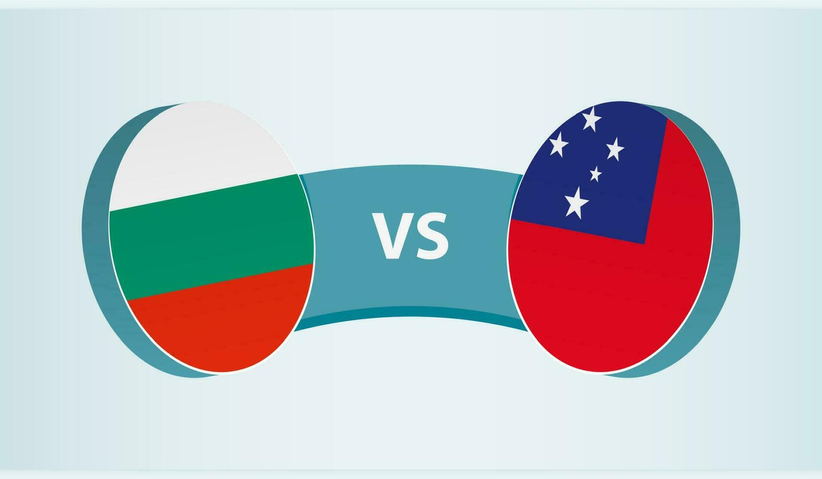 Bulgaria versus Samoa, team sports competition concept. vector