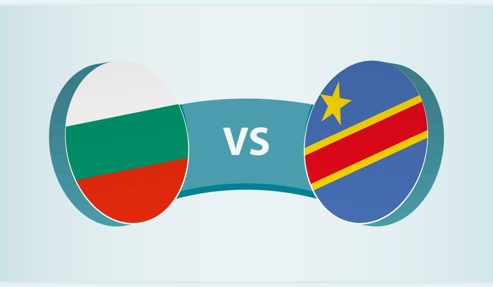 Bulgaria versus Dr congo, equipo Deportes competencia concepto. vector