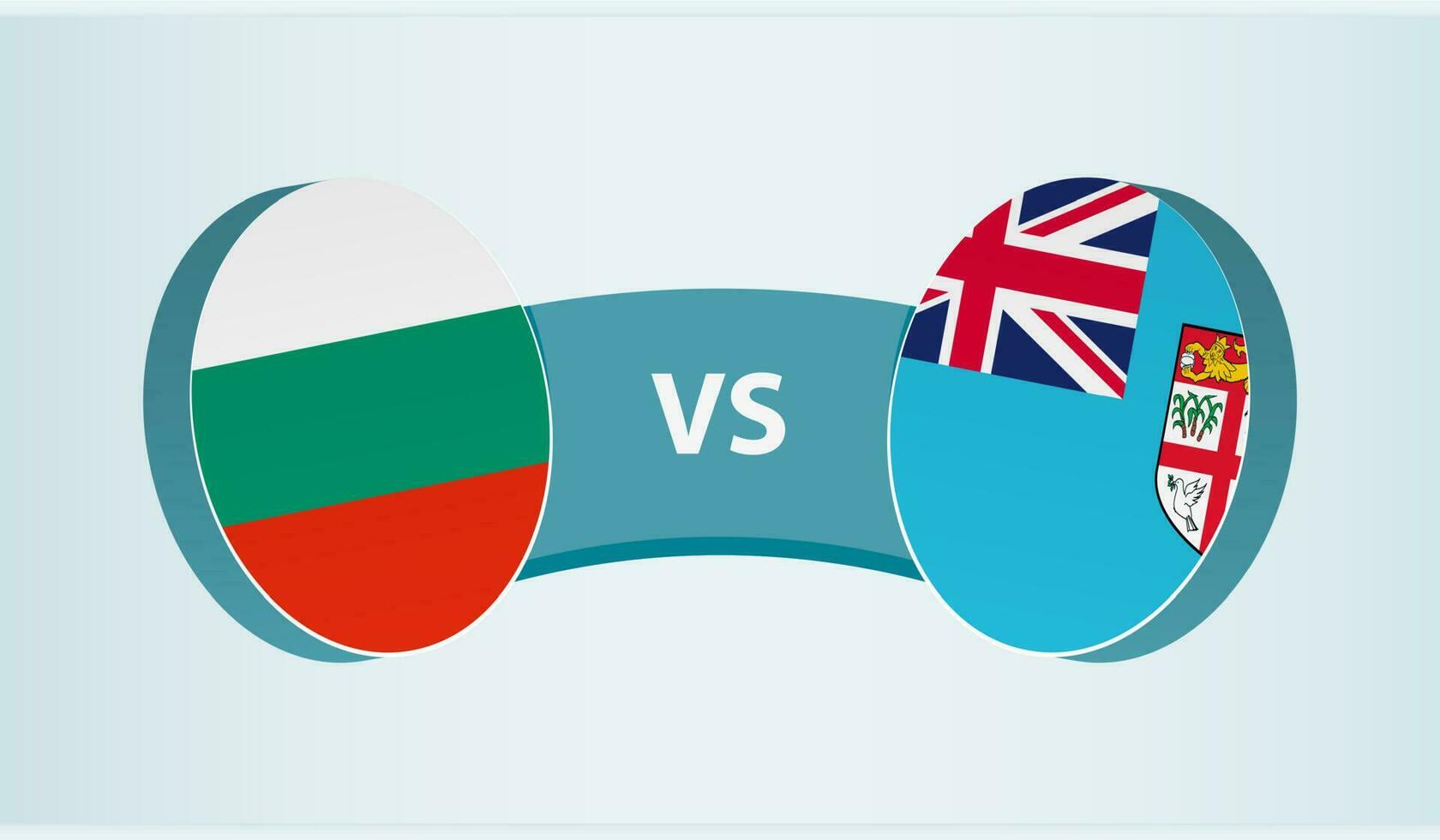 Bulgaria versus Fiji, team sports competition concept. vector