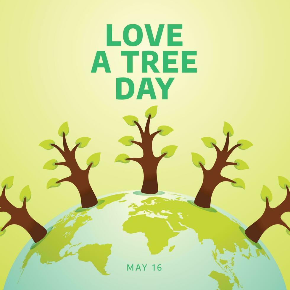 nacional amor un árbol día diseño modelo para celebracion. nacional