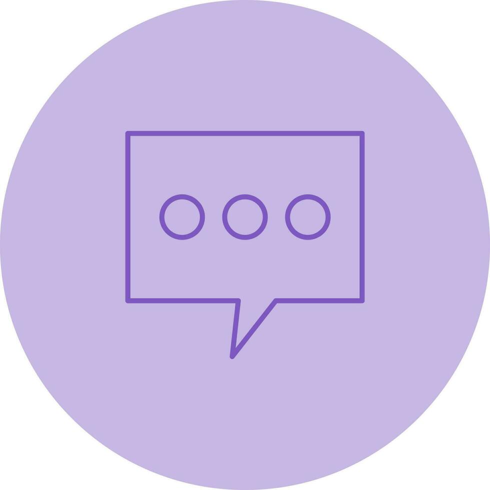 Single Message Bubble Vector Icon