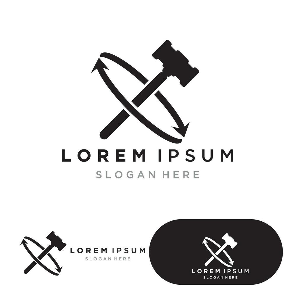 Law Firm logo and icon design template-vector vector