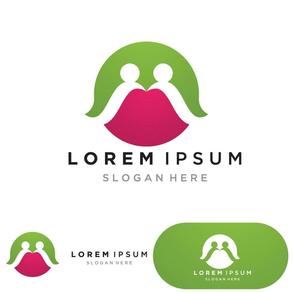 Community Logo Design Template for Teams or Groups.network and social icon design vector