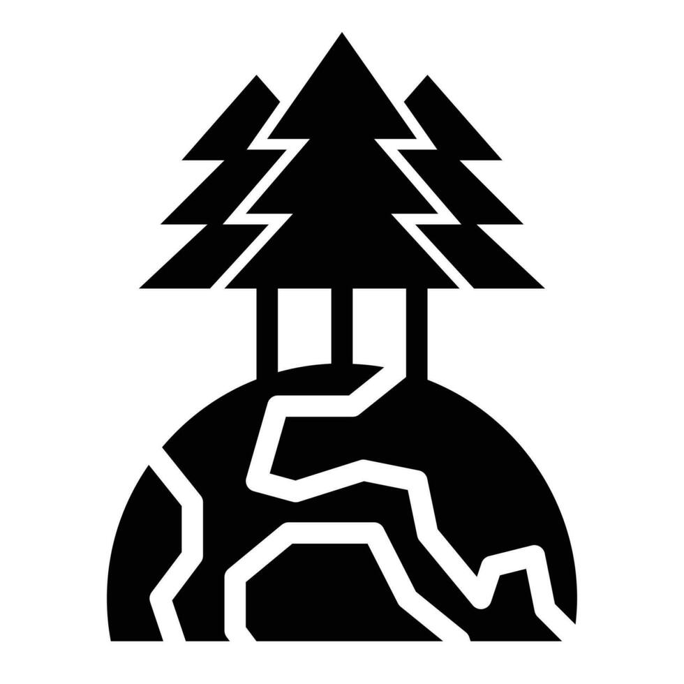 bosque icono firmar símbolo gráfico vector ilustración