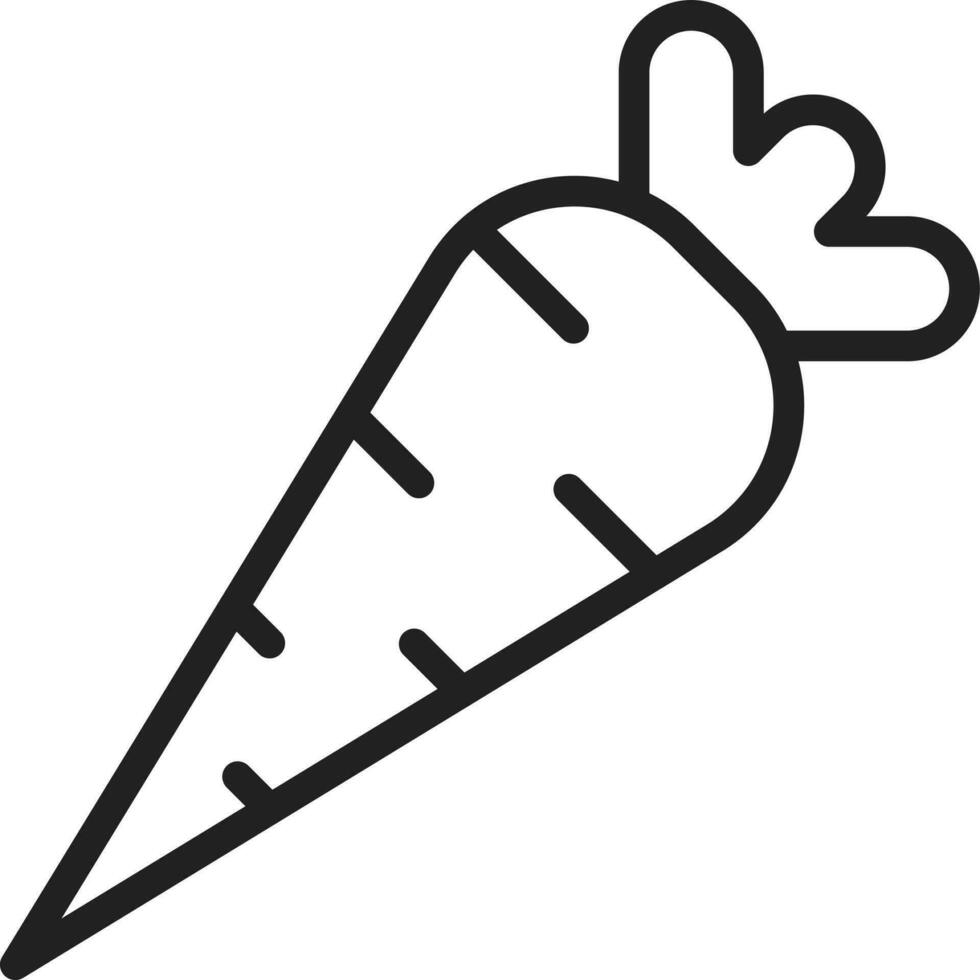 Carrot icon vector image. Suitable for mobile apps, web apps and print media.