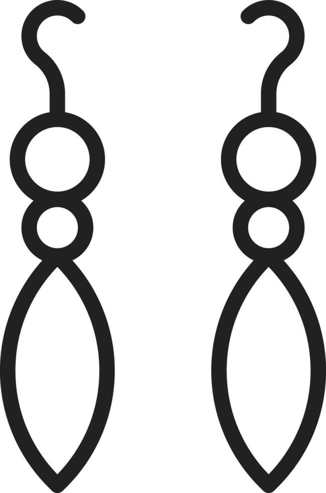 Earrings icon vector image. Suitable for mobile apps, web apps and print media.