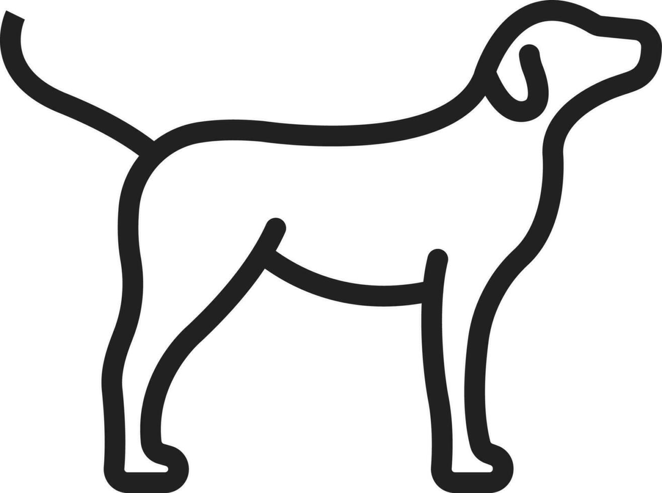 Dog icon vector image. Suitable for mobile apps, web apps and print media.