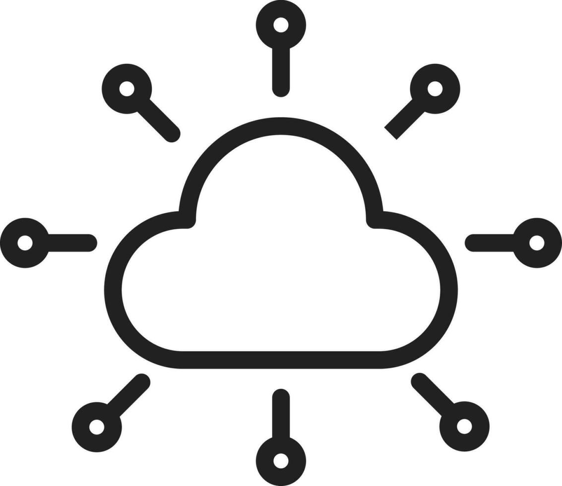 Cloud Network icon vector image. Suitable for mobile apps, web apps and print media.