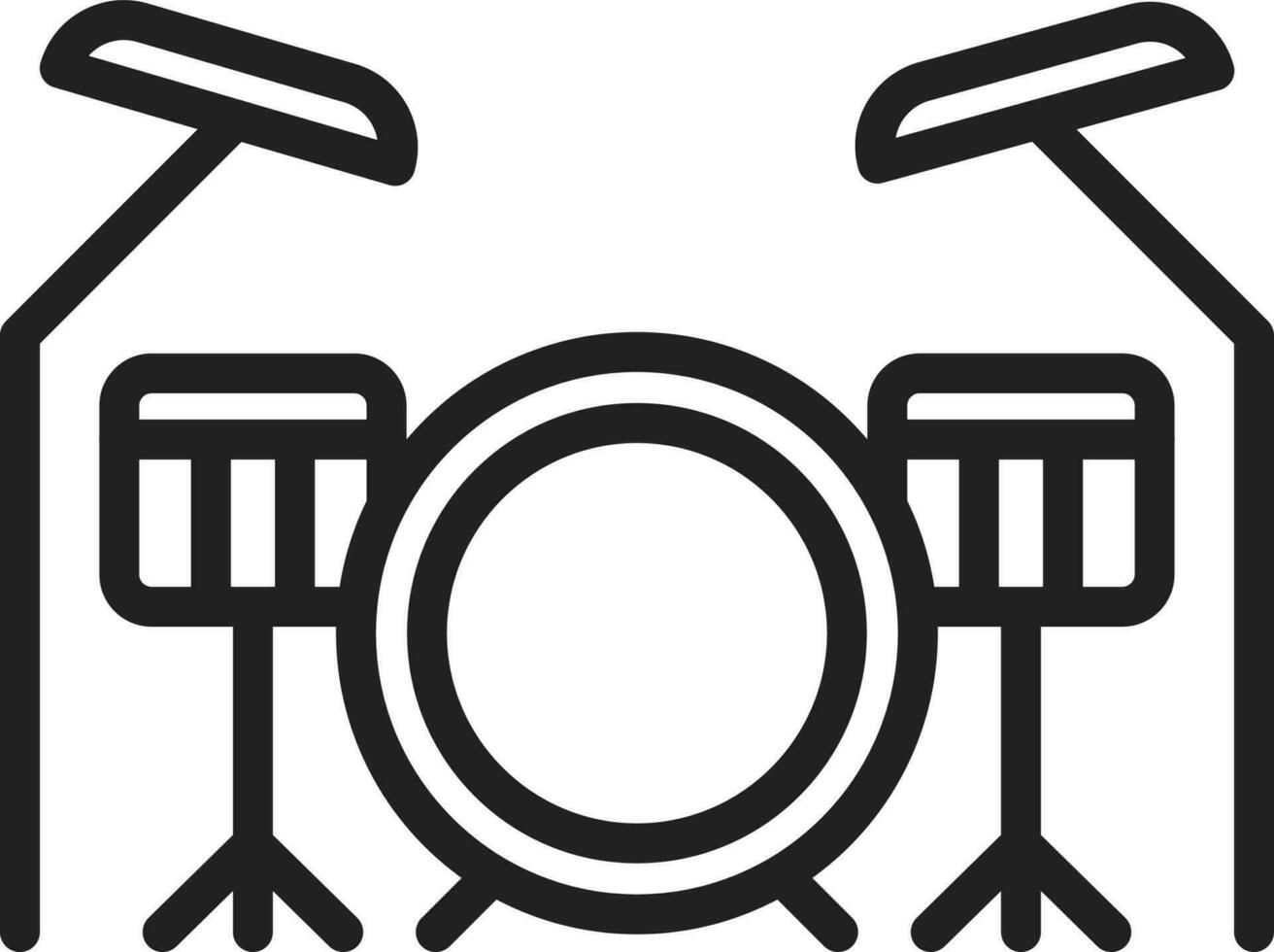 Drum Set icon vector image. Suitable for mobile apps, web apps and print media.