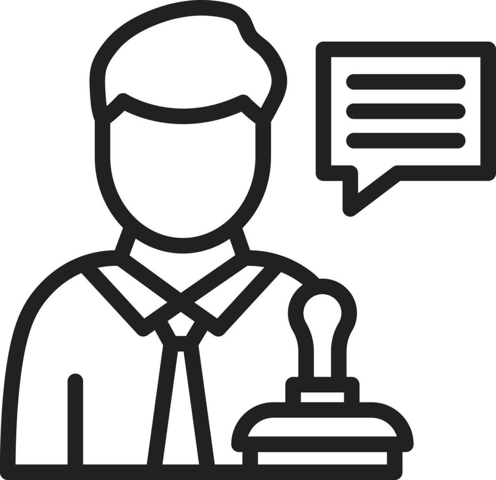 Legal Advisor icon vector image. Suitable for mobile apps, web apps and print media.