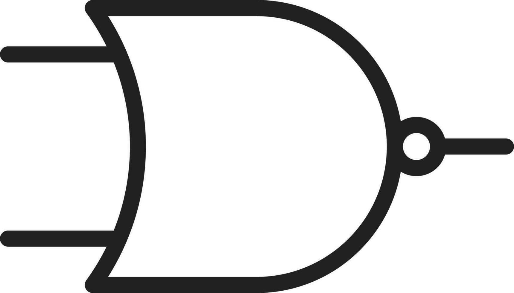 NOR Gate icon vector image. Suitable for mobile apps, web apps and print media.