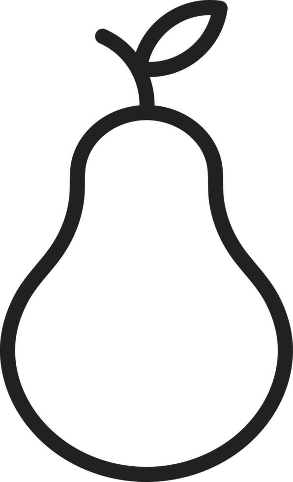 Pear icon vector image. Suitable for mobile apps, web apps and print media.