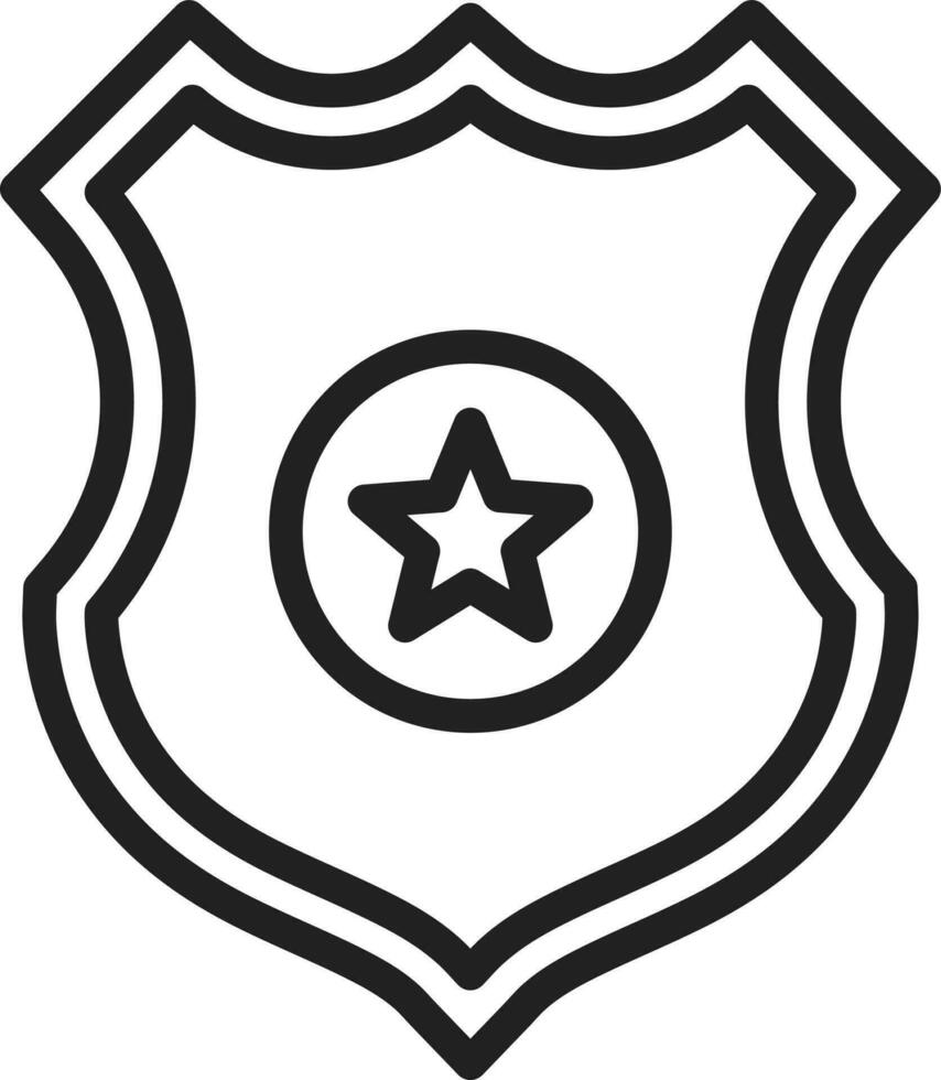 Police Badge icon vector image. Suitable for mobile apps, web apps and print media.