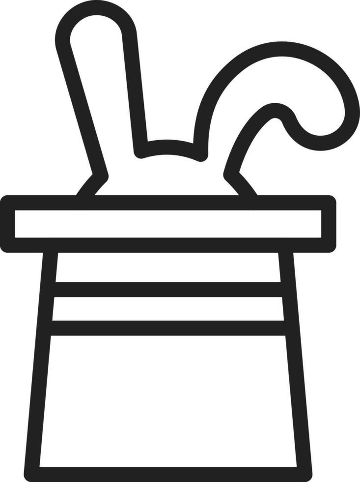 Rabbit in Hat icon vector image. Suitable for mobile apps, web apps and print media.