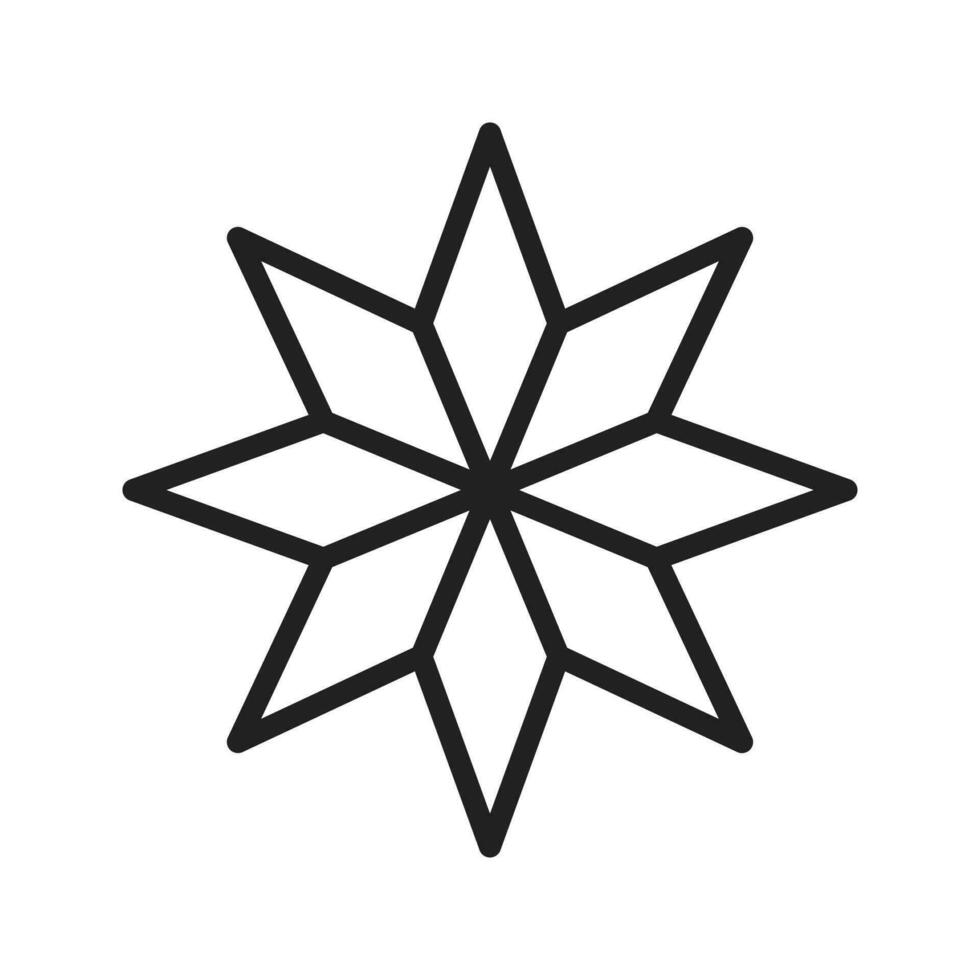 Eight-Pointed Star icon vector image. Suitable for mobile apps, web apps and print media.