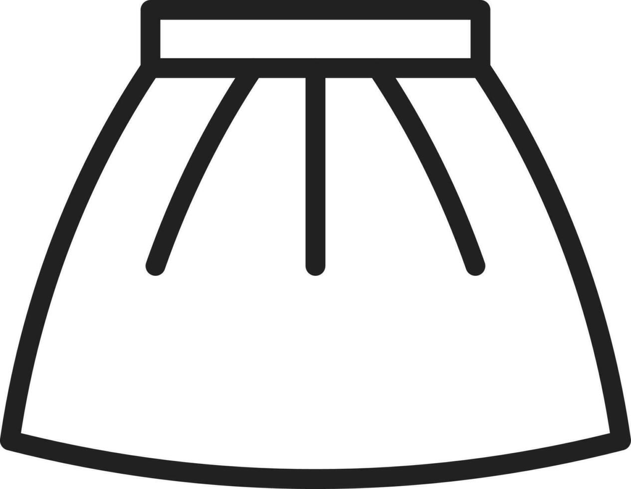 Skirt icon vector image. Suitable for mobile apps, web apps and print media.