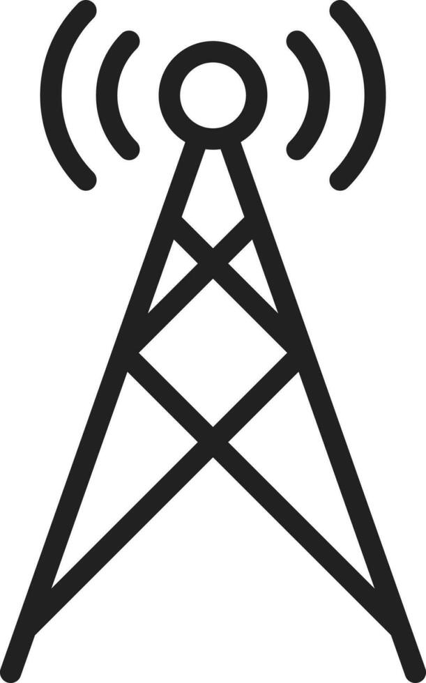 Signals Tower icon vector image. Suitable for mobile apps, web apps and print media.