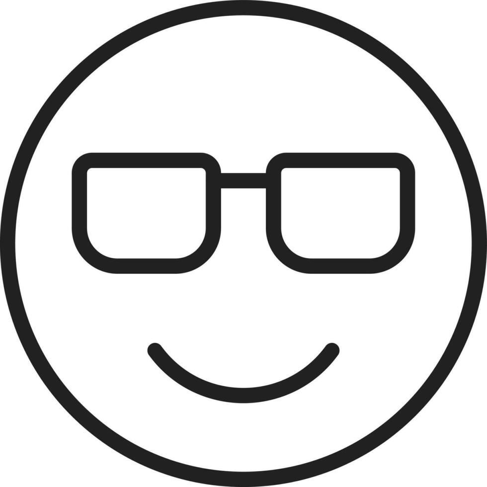 Smiling Face with Sunglasses icon vector image. Suitable for mobile apps, web apps and print media.
