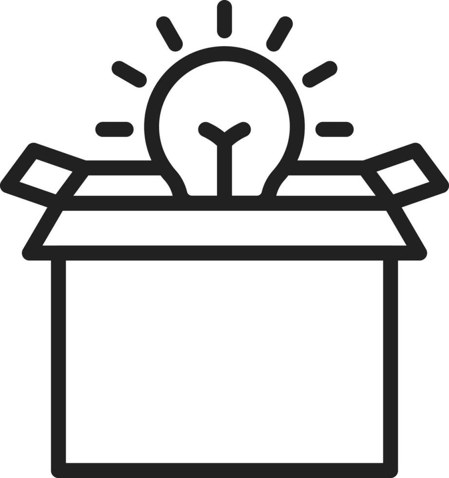 Think Out of the Box icon vector image. Suitable for mobile apps, web apps and print media.