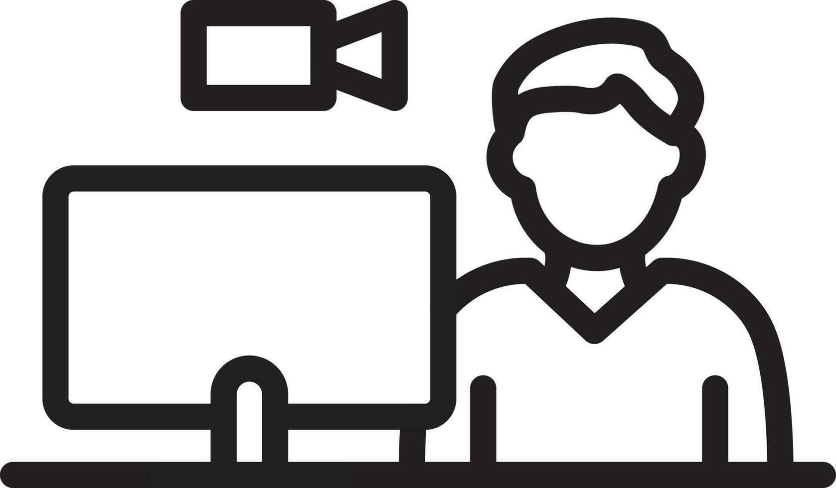 Video Call icon vector image. Suitable for mobile apps, web apps and print media.