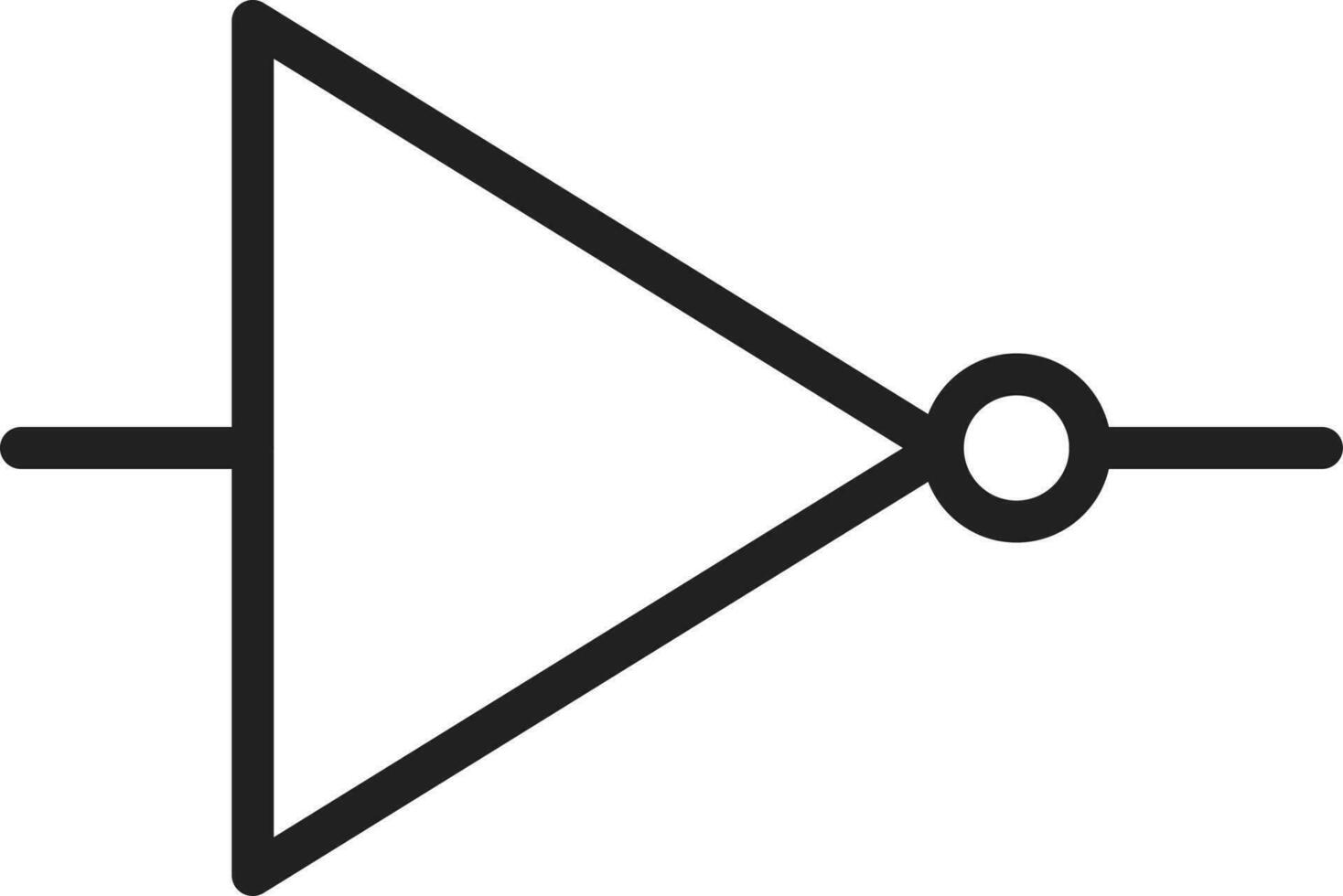 NOT Gate icon vector image. Suitable for mobile apps, web apps and print media.