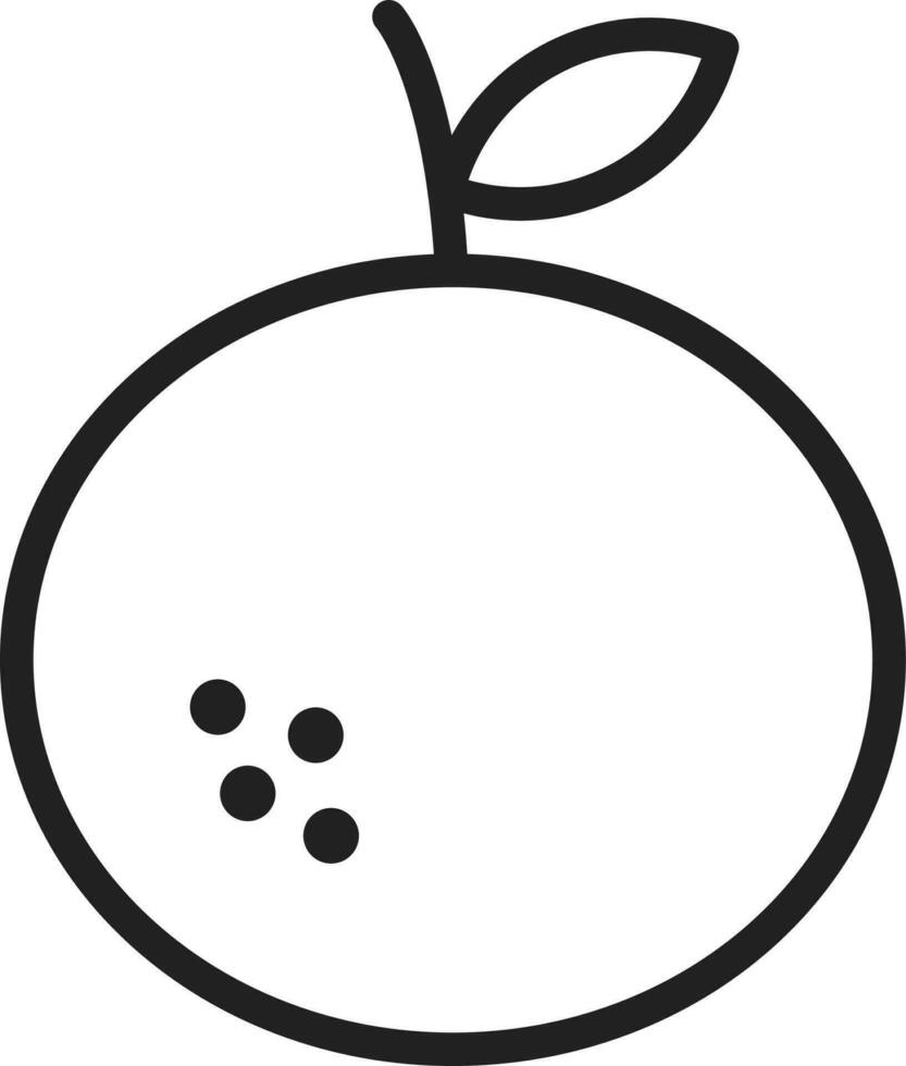 Tangerine icon vector image. Suitable for mobile apps, web apps and print media.
