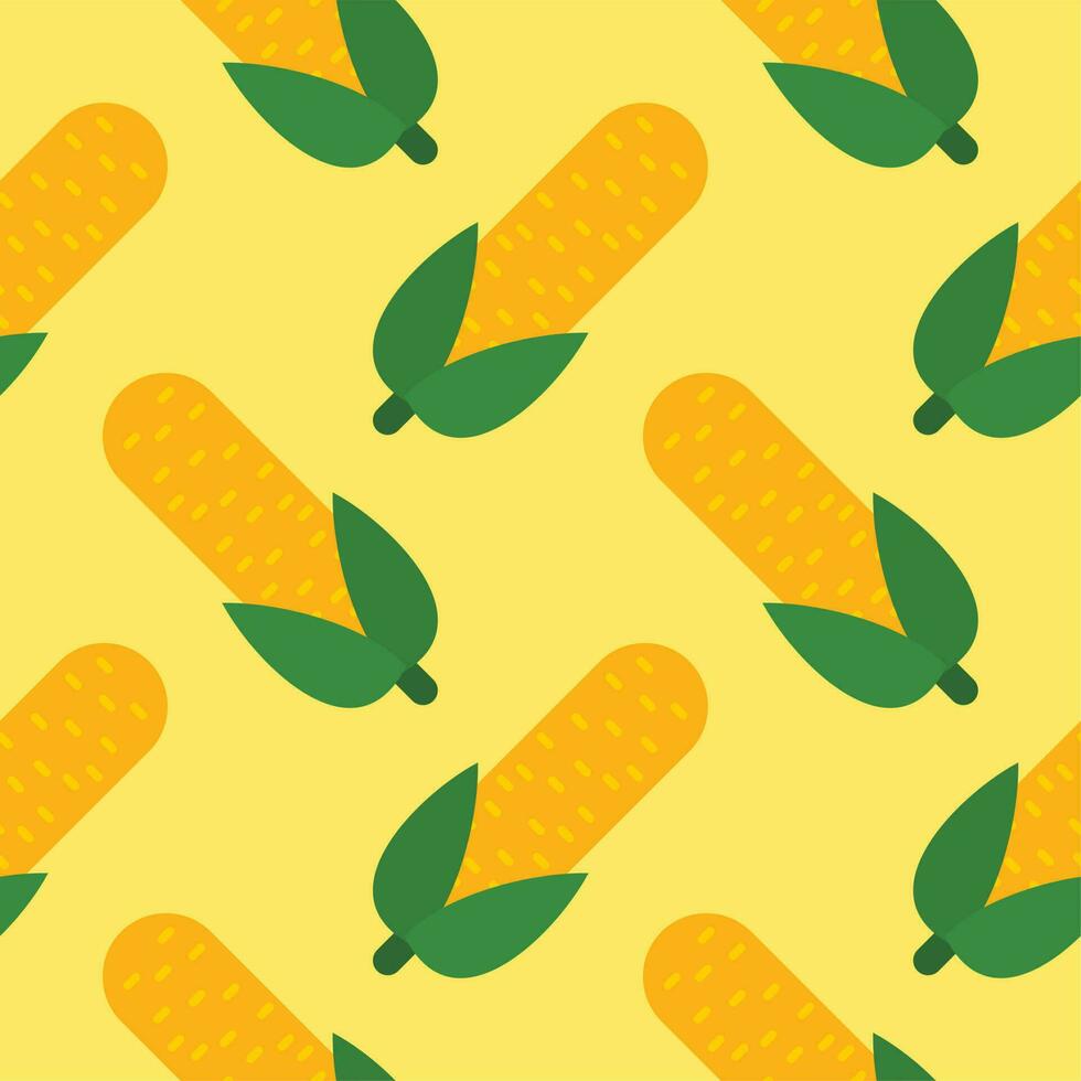 corn seamless pattern vector illustration