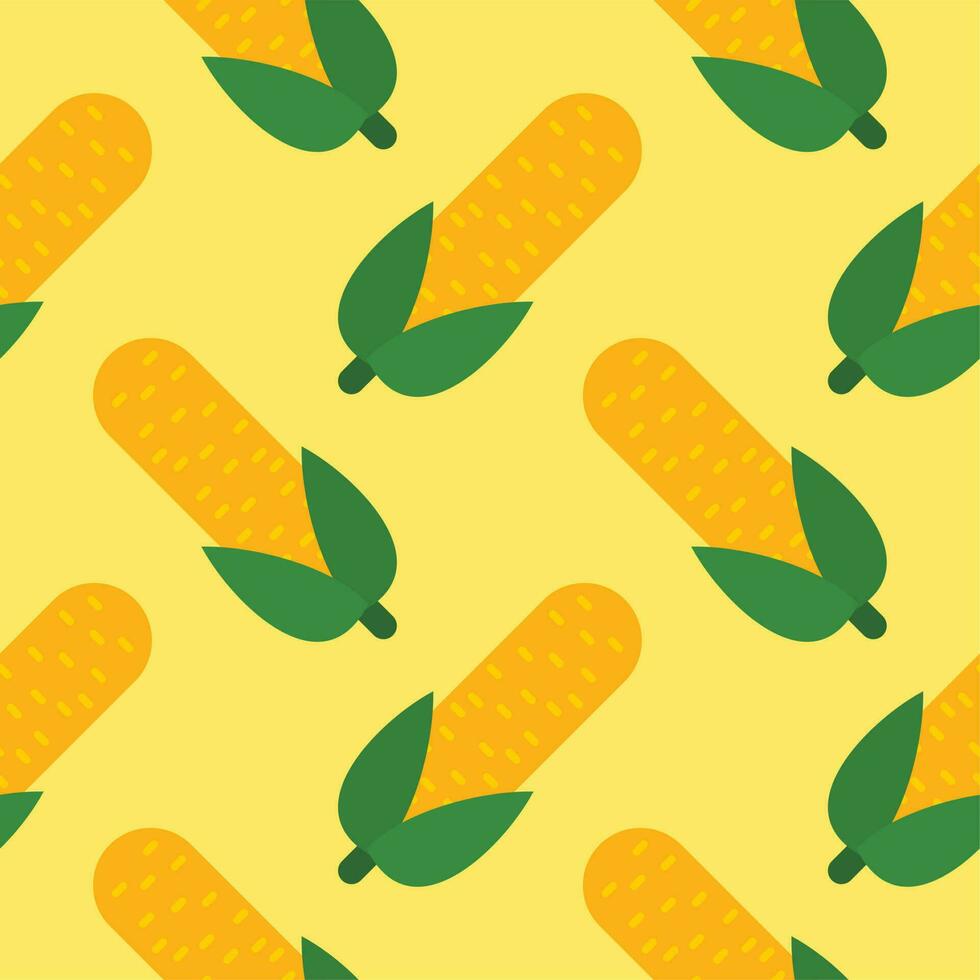 corn seamless pattern vector illustration