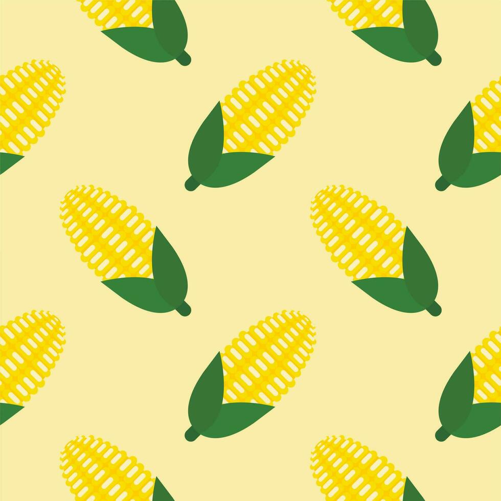 corn seamless pattern vector illustration