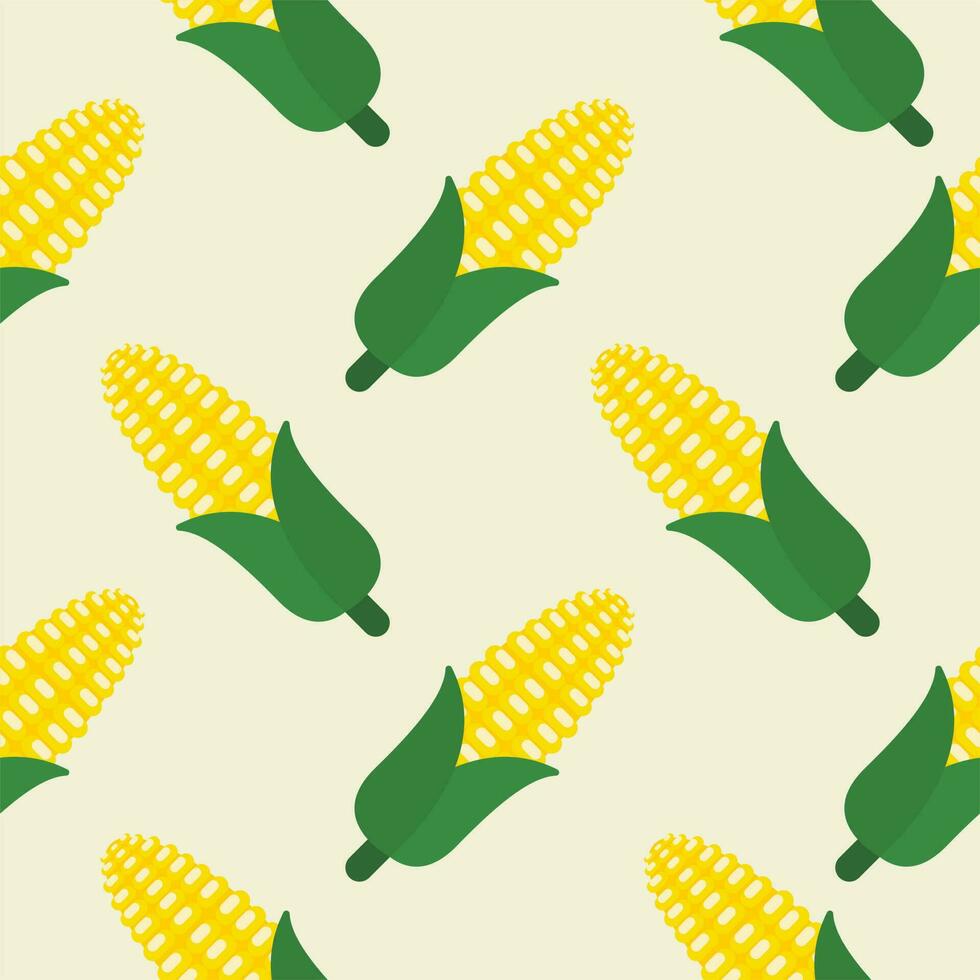 corn seamless pattern vector illustration