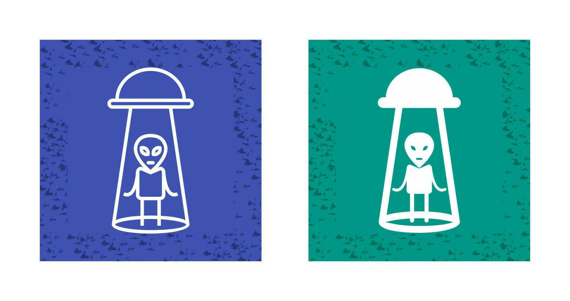 icono de vector de abducción extraterrestre