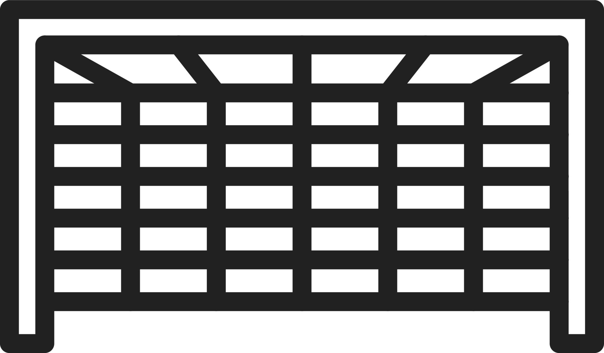 Goal Post icon vector image. Suitable for mobile apps, web apps and