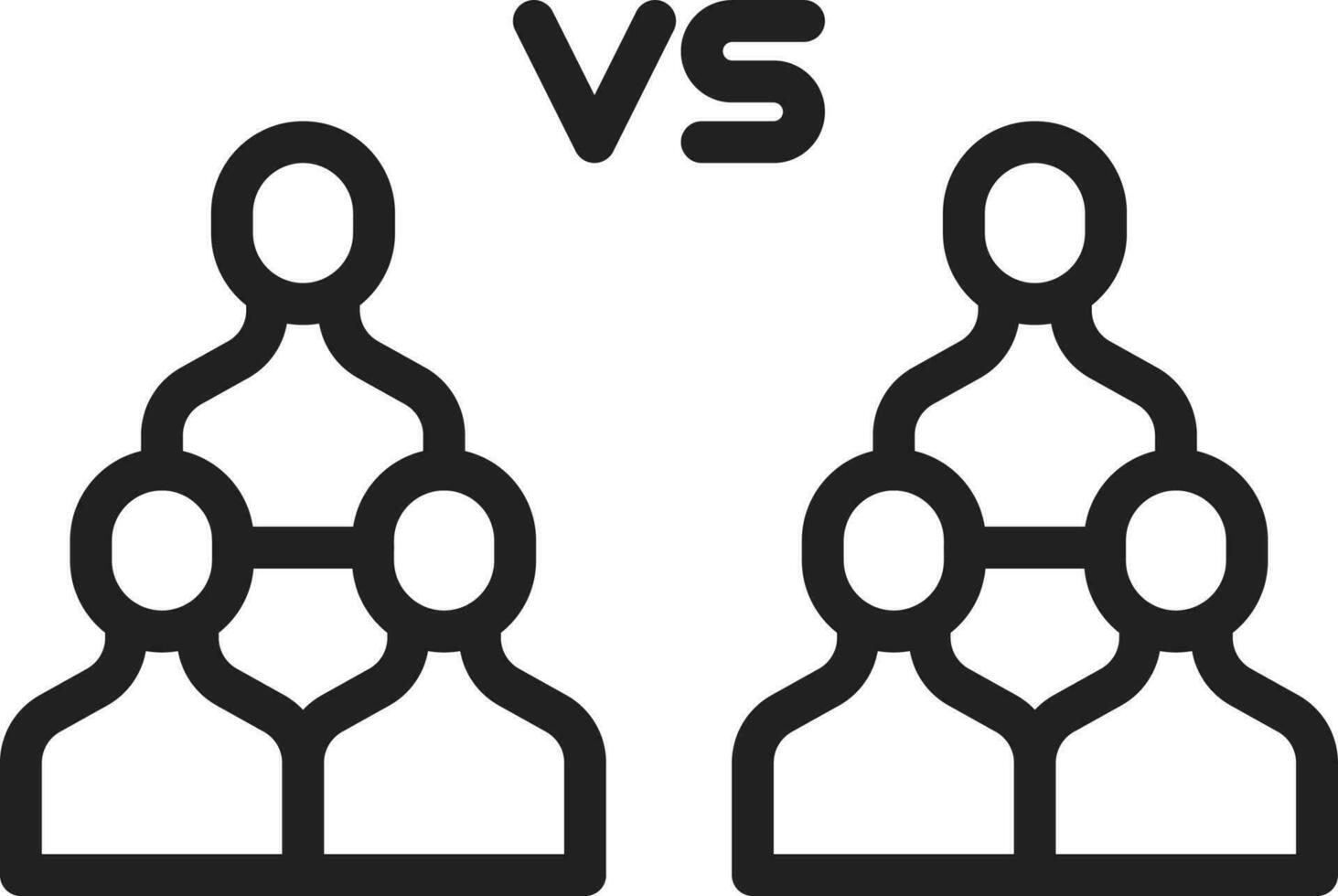 Team Vs Team icon vector image. Suitable for mobile apps, web apps and print media.