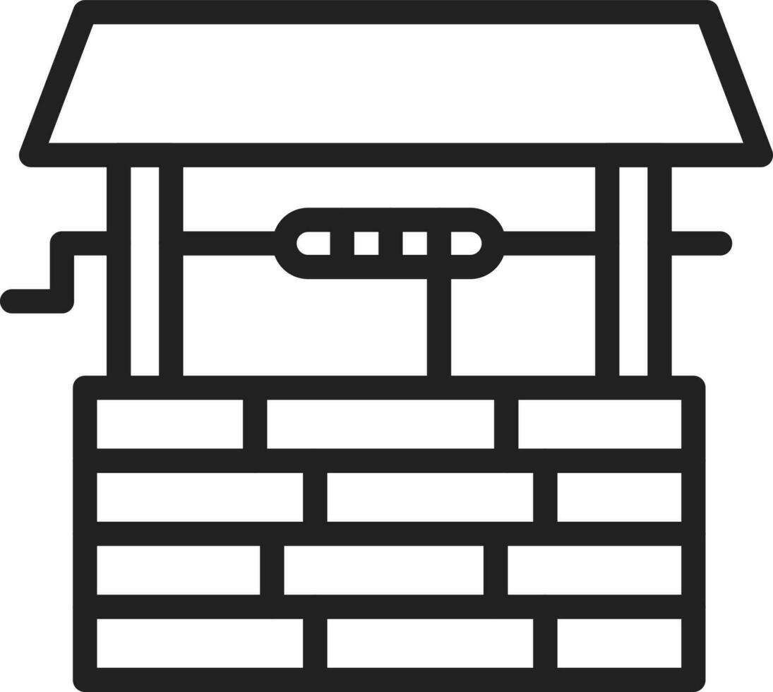 Water Well icon vector image. Suitable for mobile apps, web apps and print media.