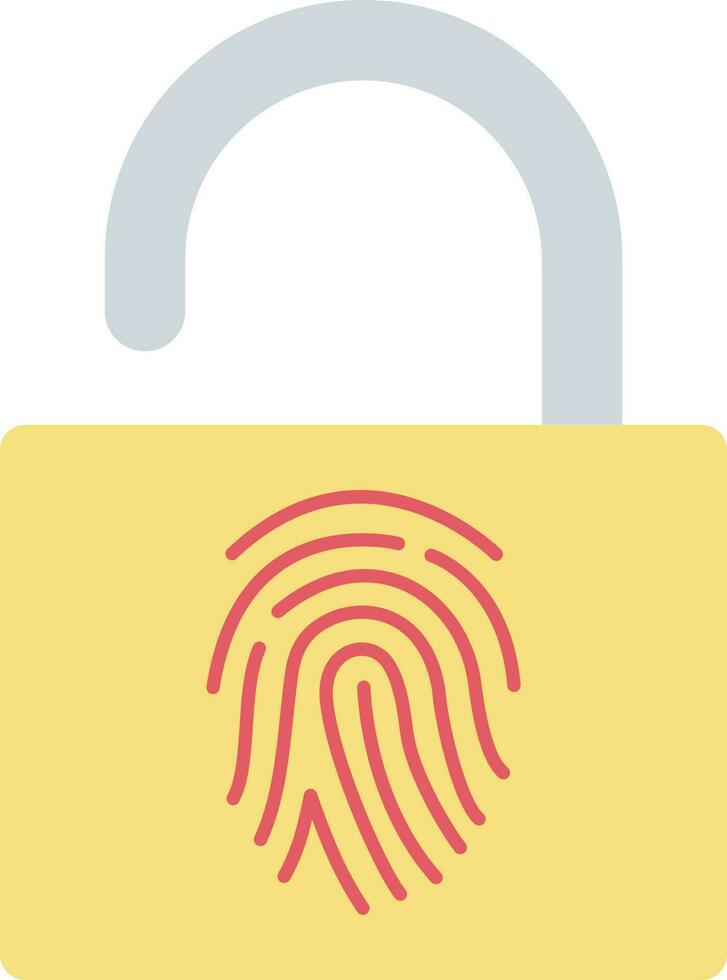 Fingerprint Lock icon vector image. Suitable for mobile apps, web apps and print media.