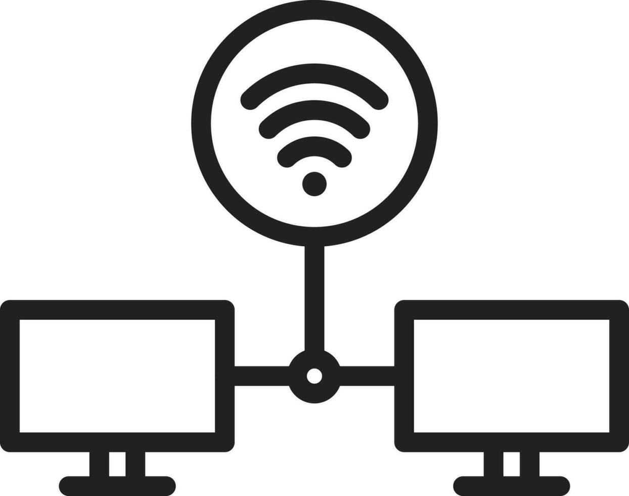 Shared Signals icon vector image. Suitable for mobile apps, web apps and print media.