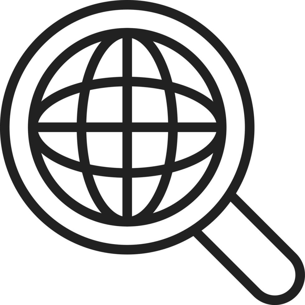 Global Search icon vector image. Suitable for mobile apps, web apps and print media.
