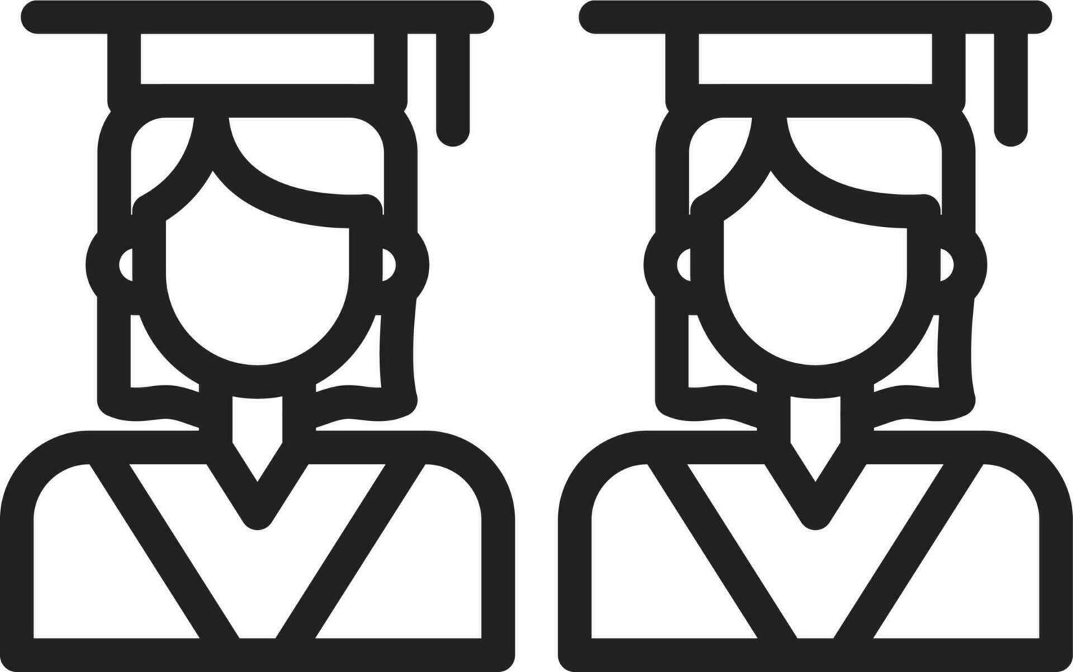 Graduates icon vector image. Suitable for mobile apps, web apps and print media.