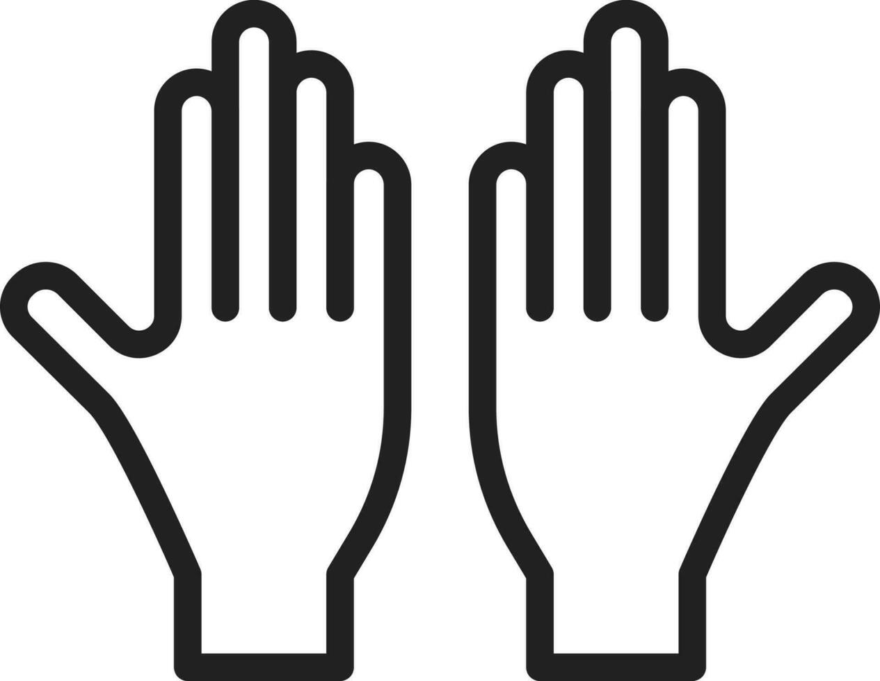 Glove icon vector image. Suitable for mobile apps, web apps and print media.