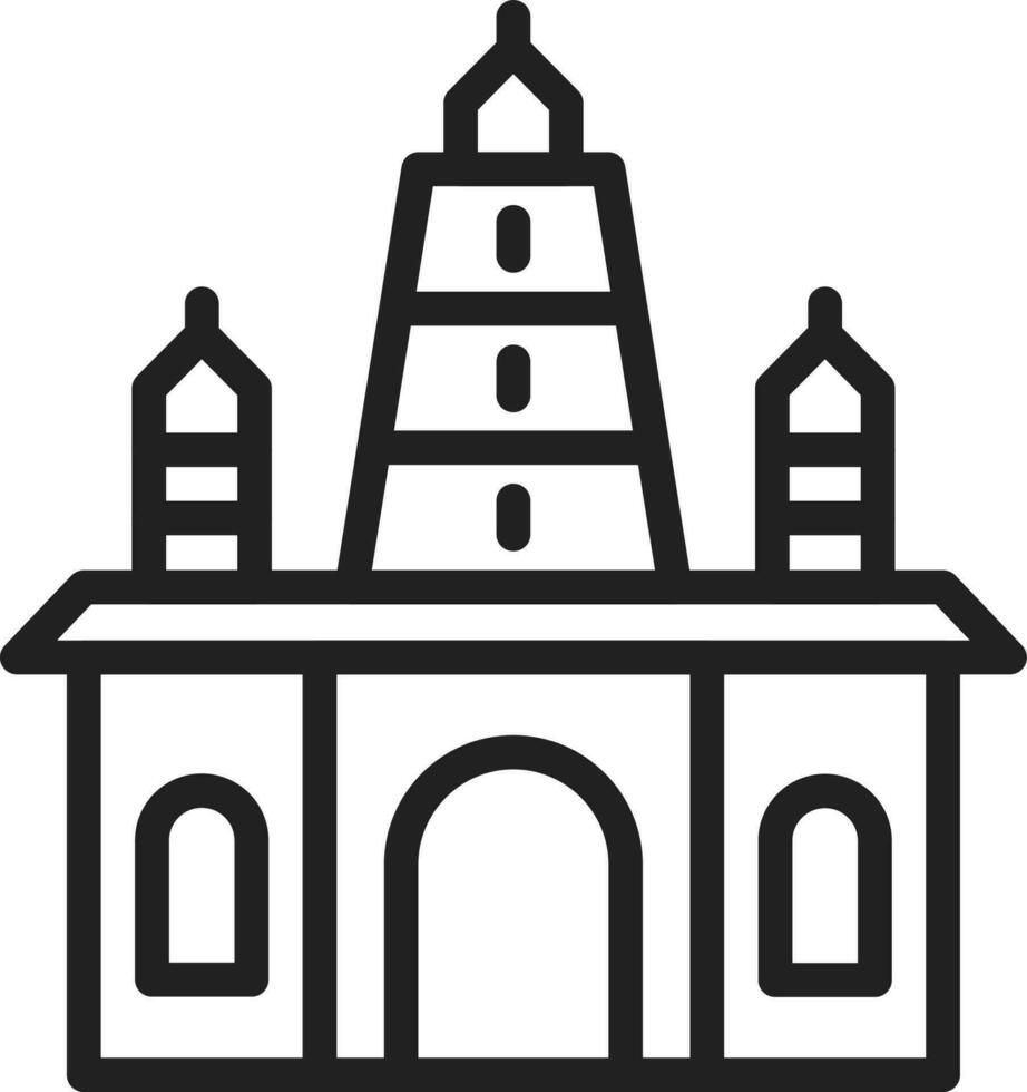 Hindu Temple icon vector image. Suitable for mobile apps, web apps and print media.