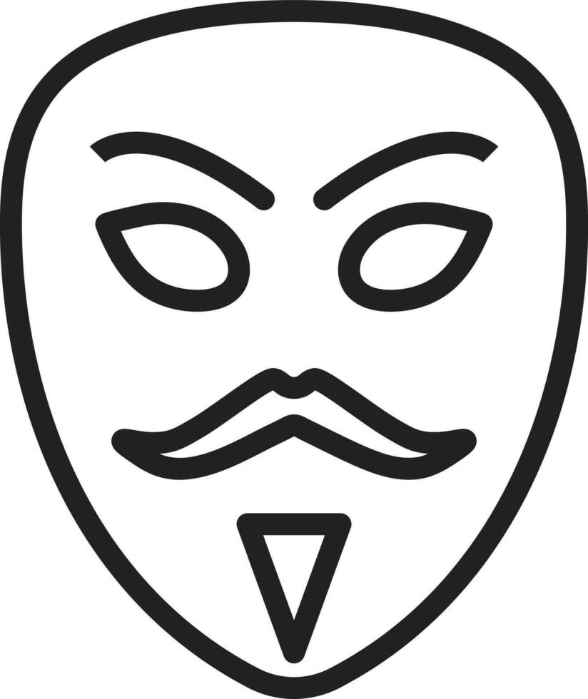 Hacker Mask icon vector image. Suitable for mobile apps, web apps and print media.