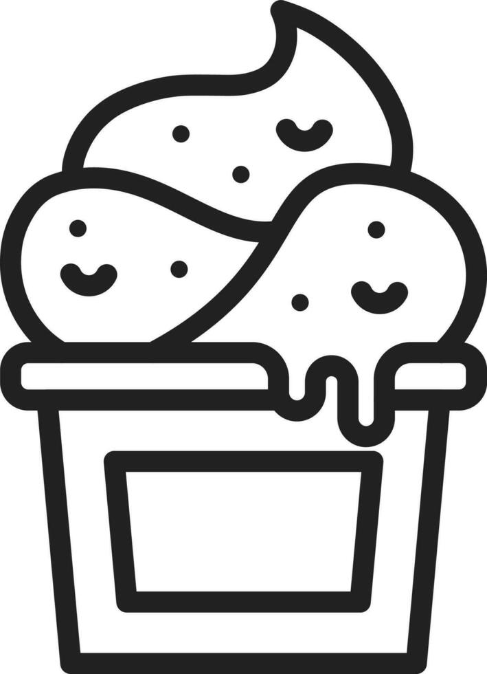 Ice Cream icon vector image. Suitable for mobile apps, web apps and print media.