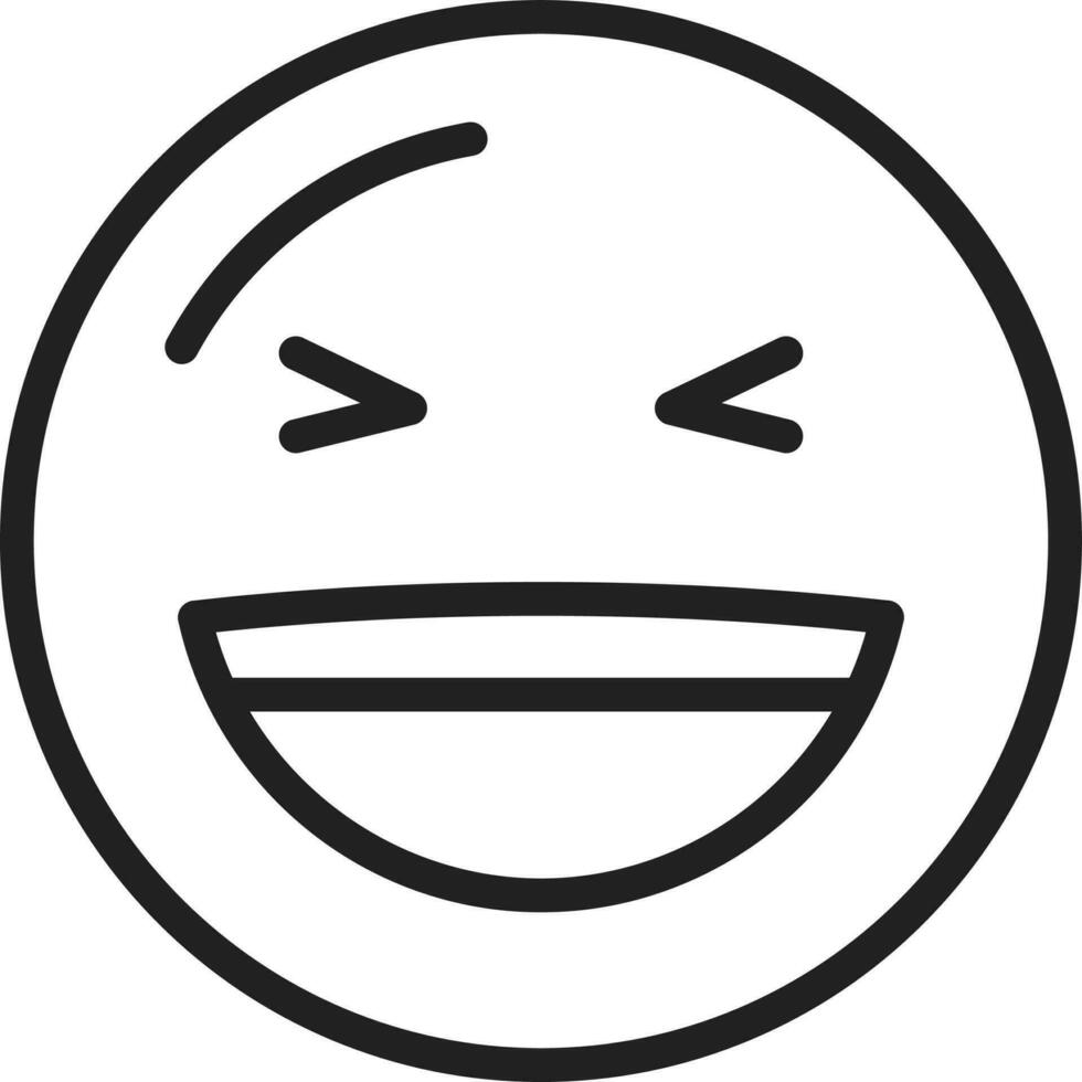 Grinning Squinting Face icon vector image. Suitable for mobile apps, web apps and print media.